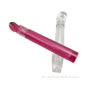 Plástico de tubo de brilho de cristal vermelho de cristal